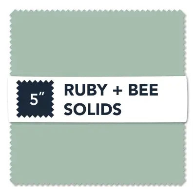 5in Squares Ruby & Bee Solids, 105pcs