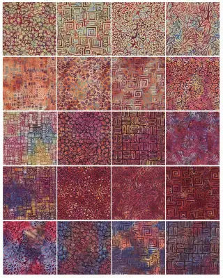 5in Squares Salsa 42pcs, 2 Pieces of Each Print