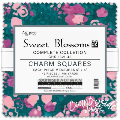 5in Squares, Sweet Blossoms, 42pcs