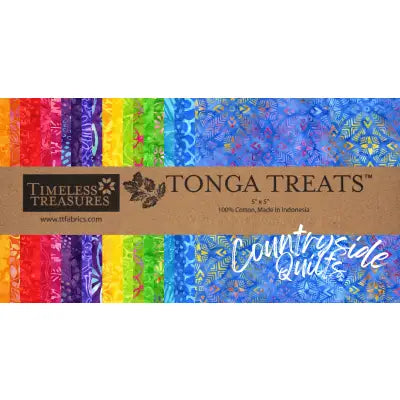 5in Squares Tonga Batik Happy, 20pcs/bundle