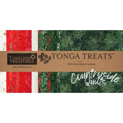 5in Squares Tonga Batik Mistletoe, 42pcs/bundle