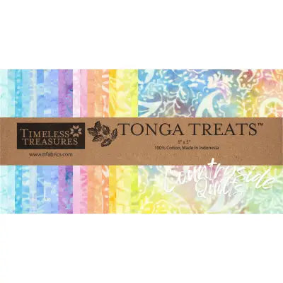 5in Squares Tonga Batik Pastel, 42pcs/bundle