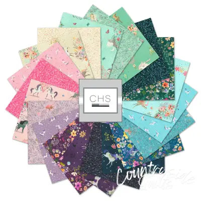 5in Squares Unicorn Meadow 42pcs