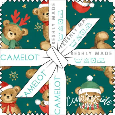 5in Squres Jingle Bear Lane, 42pcs/bundle