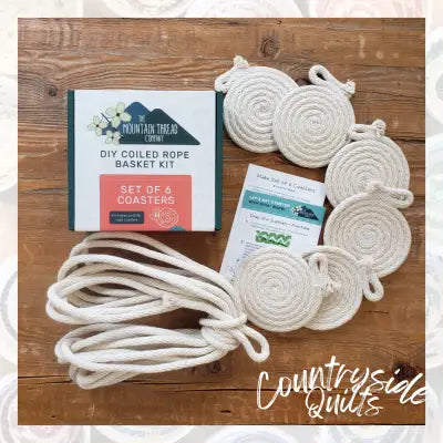 6 Coasters with 5/16in Coiled Rope Basket Kit
