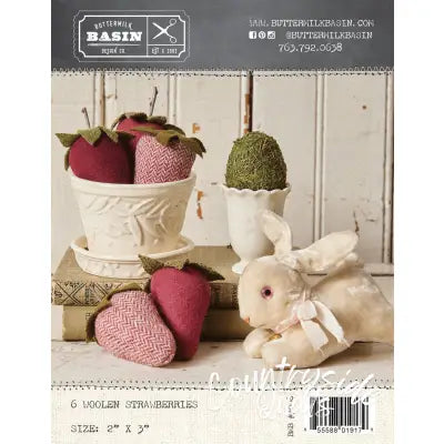 6 Woolen Strawberries