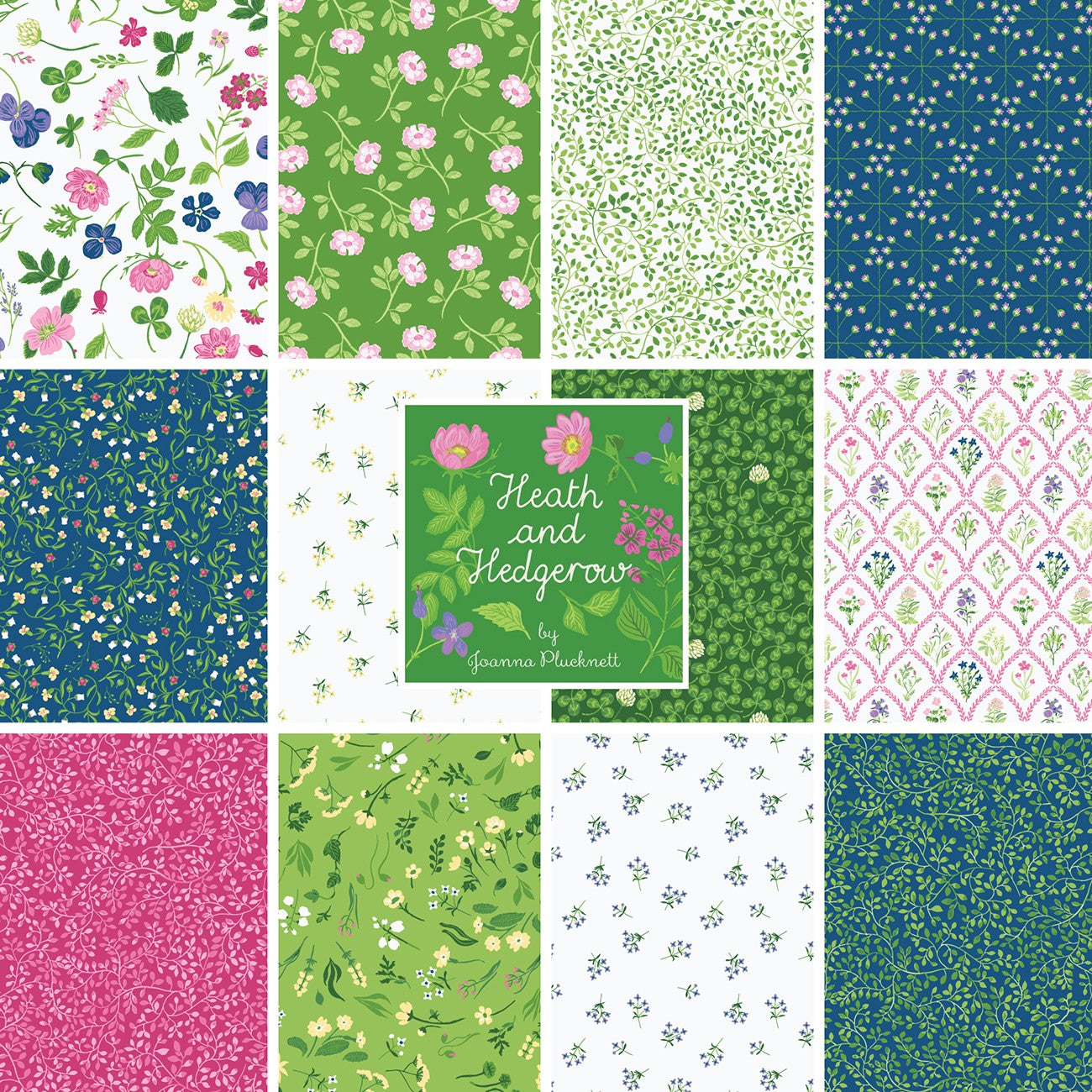 Fat Quarter Heath & Hedgerow Organic, 12pcs/bundle