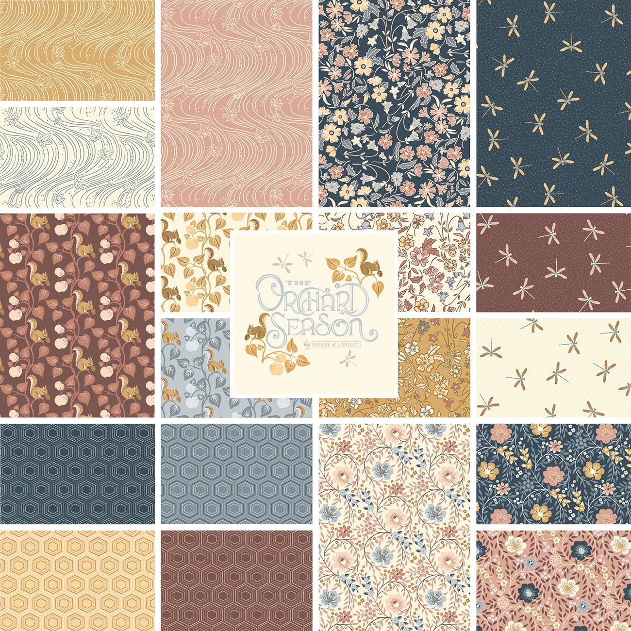Fat Quarter The Orchard Season 19Pcs/Bundle