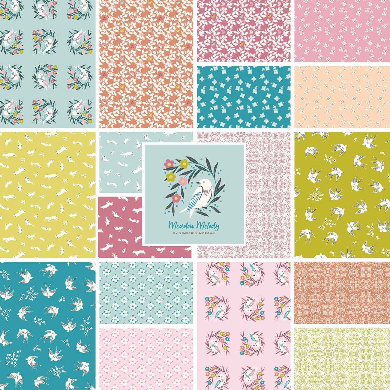 10In Squares Meadow Melody 42Pcs/Bundle