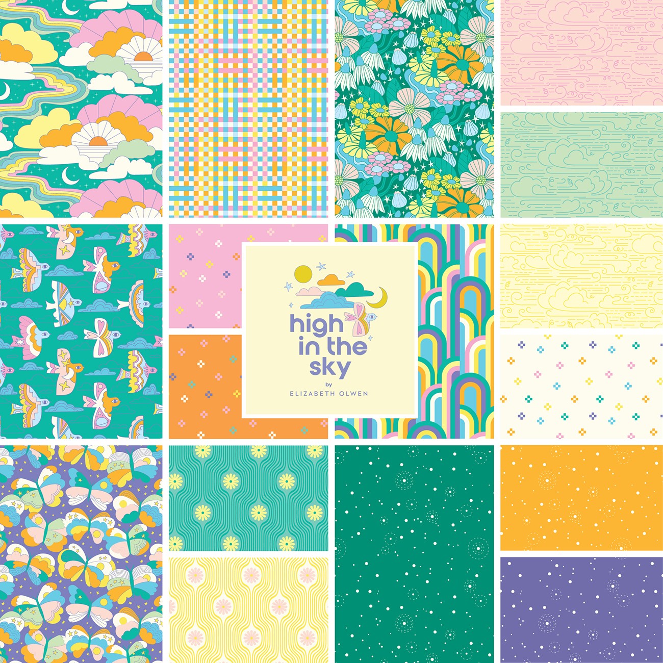 5In Squares High In The Sky 42Pcs/Bundle