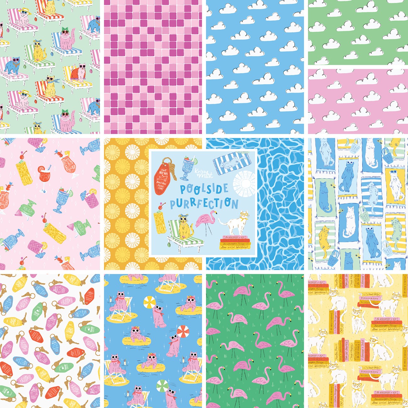 2-1/2 Poolside Purrfection 40Pcs/Bundle