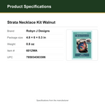 Product Specifications – Strata Necklace Kit Walnut