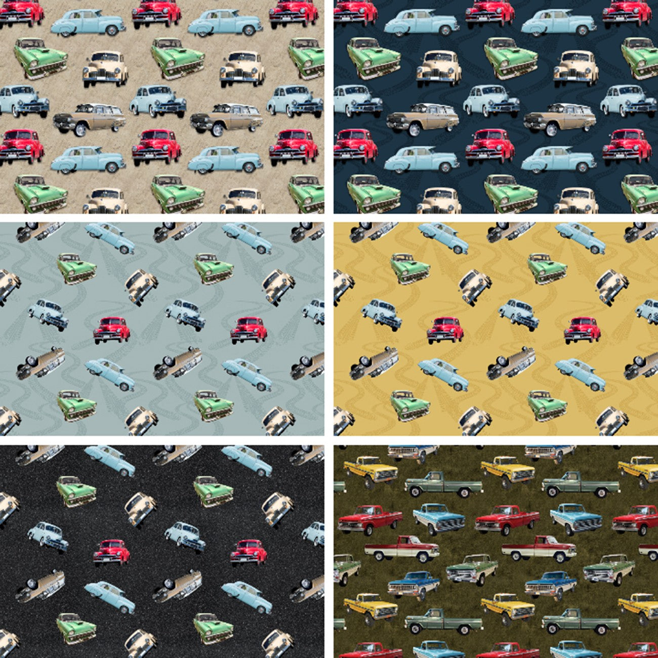 Full Throttle Classics Fat Quarter Pack Range H - 6 FQs