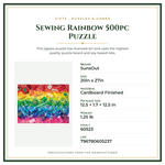 Product Specifications – Sewing Rainbow 500pc Puzzle
