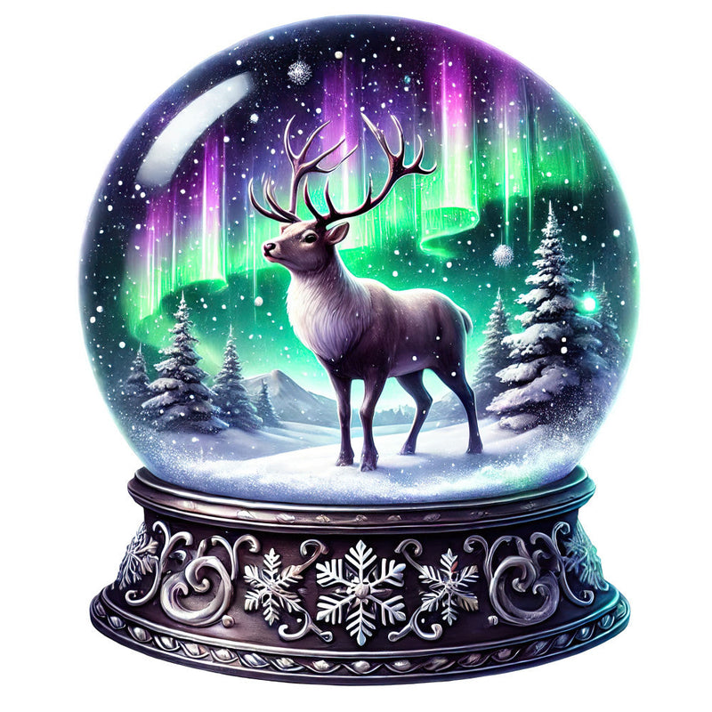 Christmas Snow Globes Fabric Panel 55