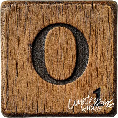 Wood Letter O Blocks Fabric Panel