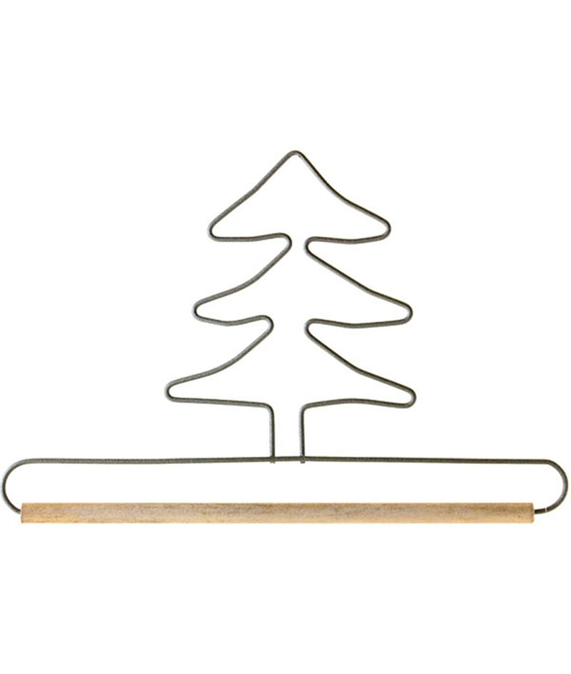 6in Tree Decorative Craft Hanger w/1/4in Dowel Gray