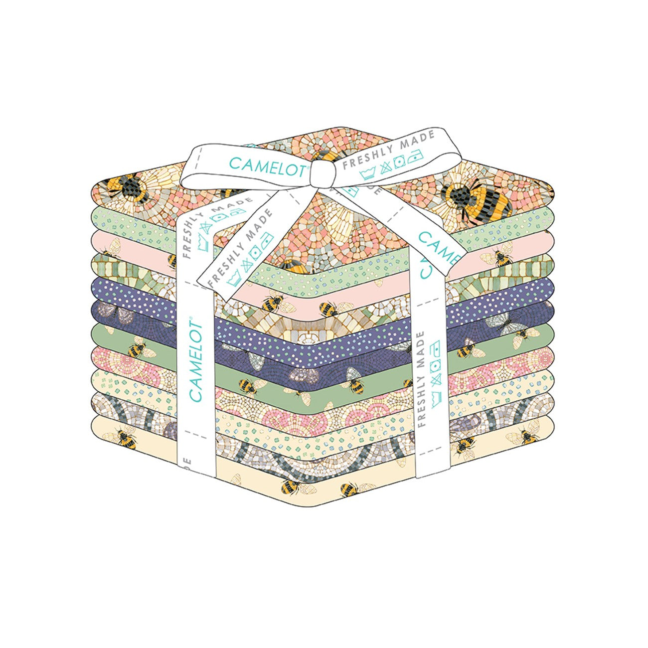 Fat Quarter Botanical Mosaic, 11pcs/bundle