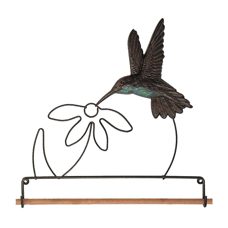 7-1/2in Tin Humming Bird Fabric Holder