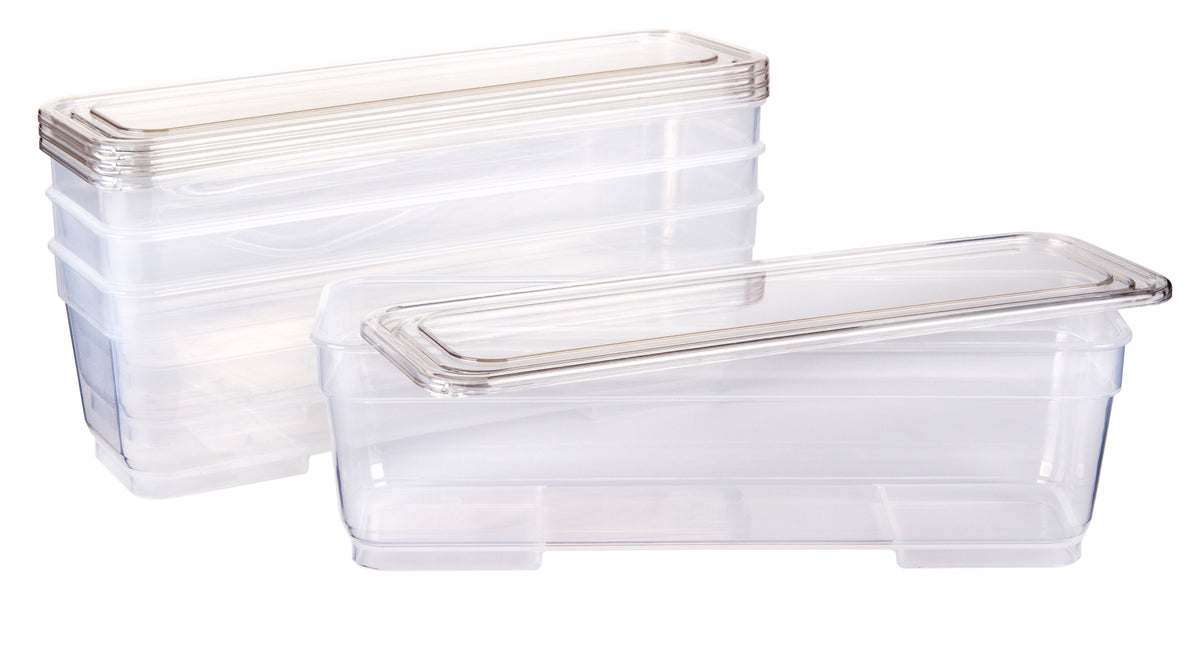 4 Pack Long XL Bins w Lids