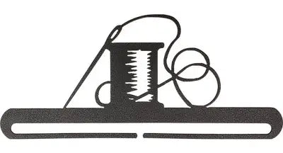 6in Needle & Thread Split Bottom Charcoal Fabric Holder