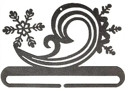 6in Snowy Swirl Split Bottom Charcoal
