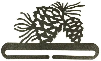 6in Split Bottom Holder Pine Cone Charcoal