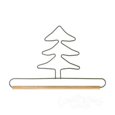 6in Tree Decorative Craft Hanger w/1/4in Dowel Gray