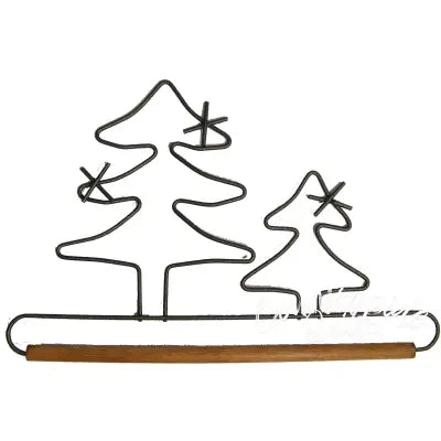 7-1/2in Evergreen Hanger With Stained Dowel Silver