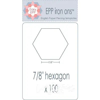 7/8in Hexagon EPP Iron-On x 100