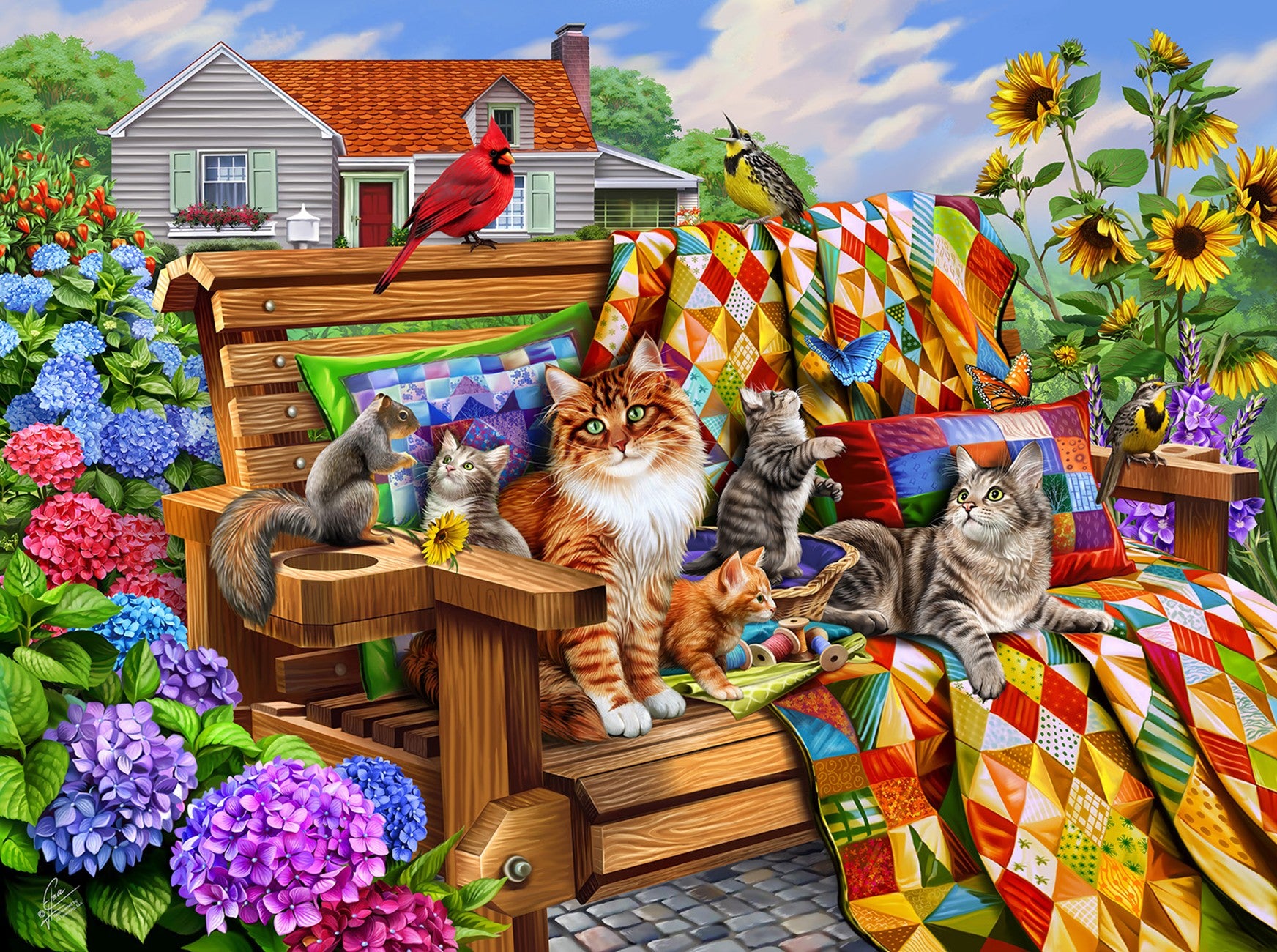 Cats and Quilts 1000pc