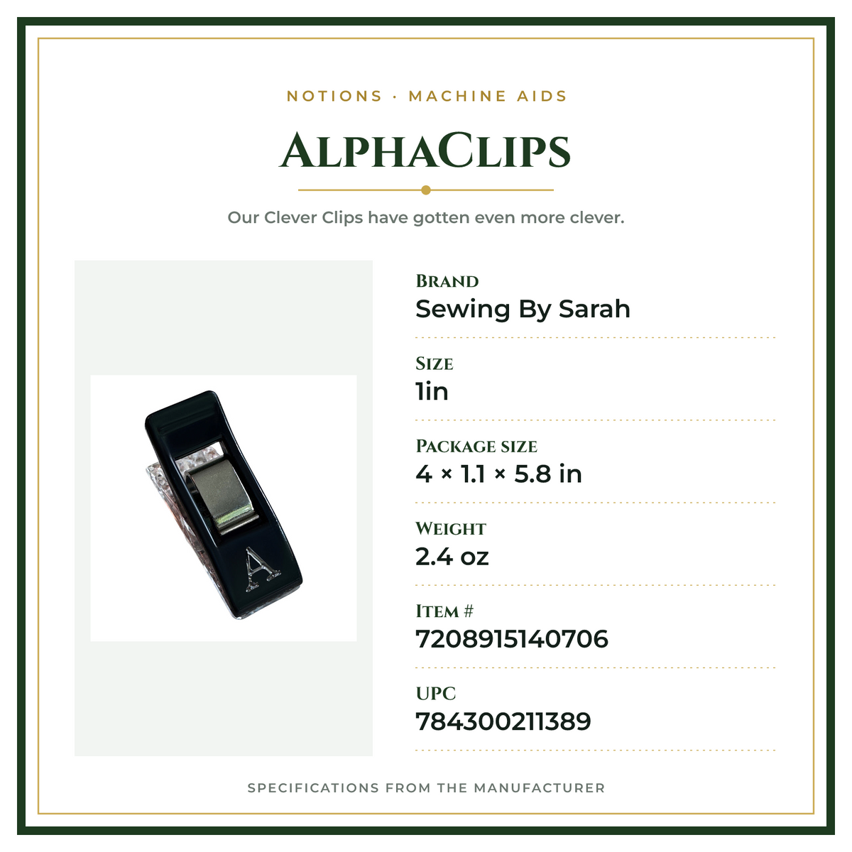 Product Specifications – AlphaClips