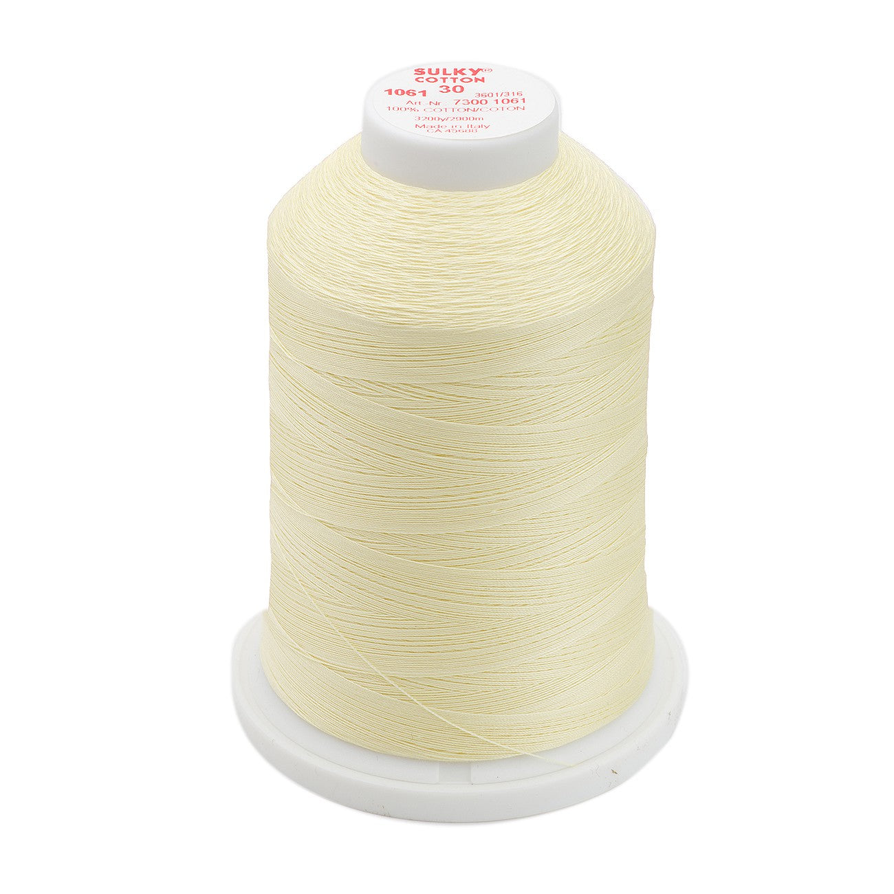 Cotton Thread 2-ply 30wt 400d 3200yds Pale Yellow