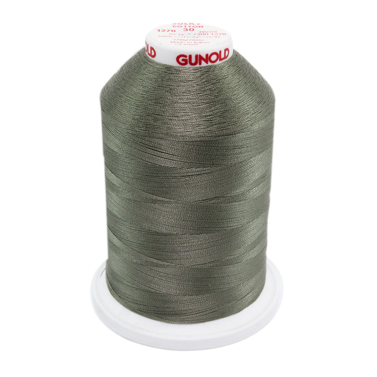 Cotton Thread 2-ply 30wt 400d 3200yds Dark Grey Khaki