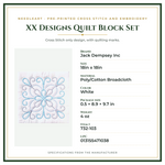 Product Specifications – XX Designs Quilt Block Set
