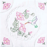 Interlocking Hummingbird & Morning Glories Quilt Block Set