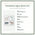 Product Specifications – Wilderness Quilt Block Set