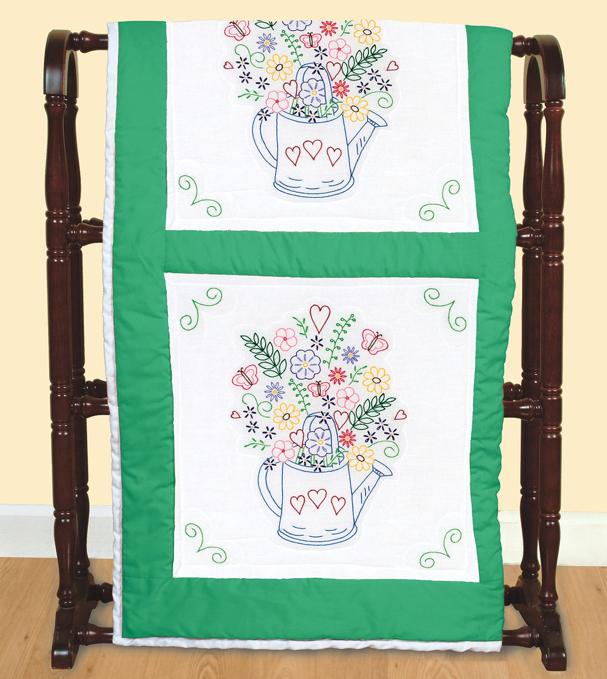 18in Quilt Blocks Watering Can