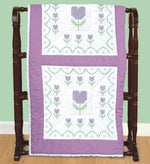 Cross-Stitch Tulips 18in Quilt Squares