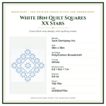 Product Specifications – White 18in Quilt Squares XX Stars