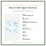Product Specifications – Beach 18in Quilt Blocks