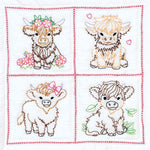 Baby Highland Cows 18in Quilt Squares