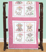 Baby Highland Cows 18in Quilt Squares