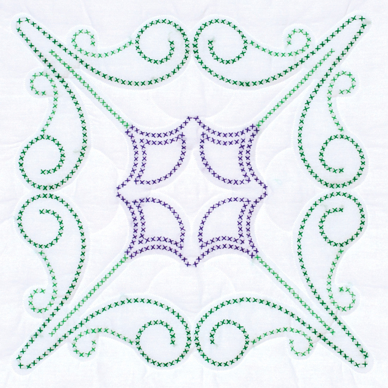Cross-Stitch Design 18in Quilt Squares