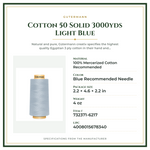 Product Specifications – Cotton 50 Solid 3000yds Light Blue