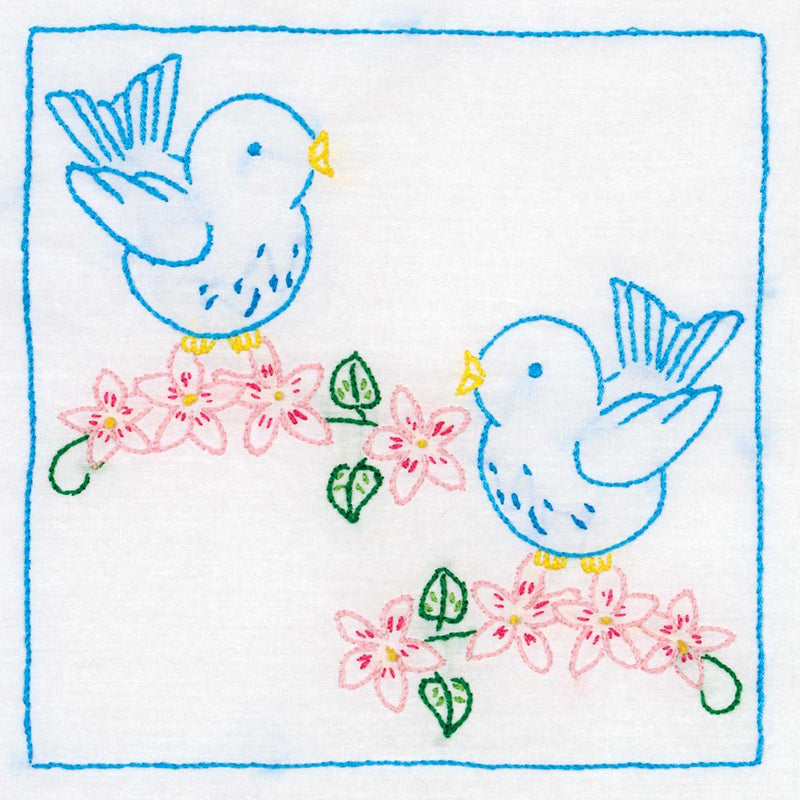 Love Birds 9in Quilt Squares