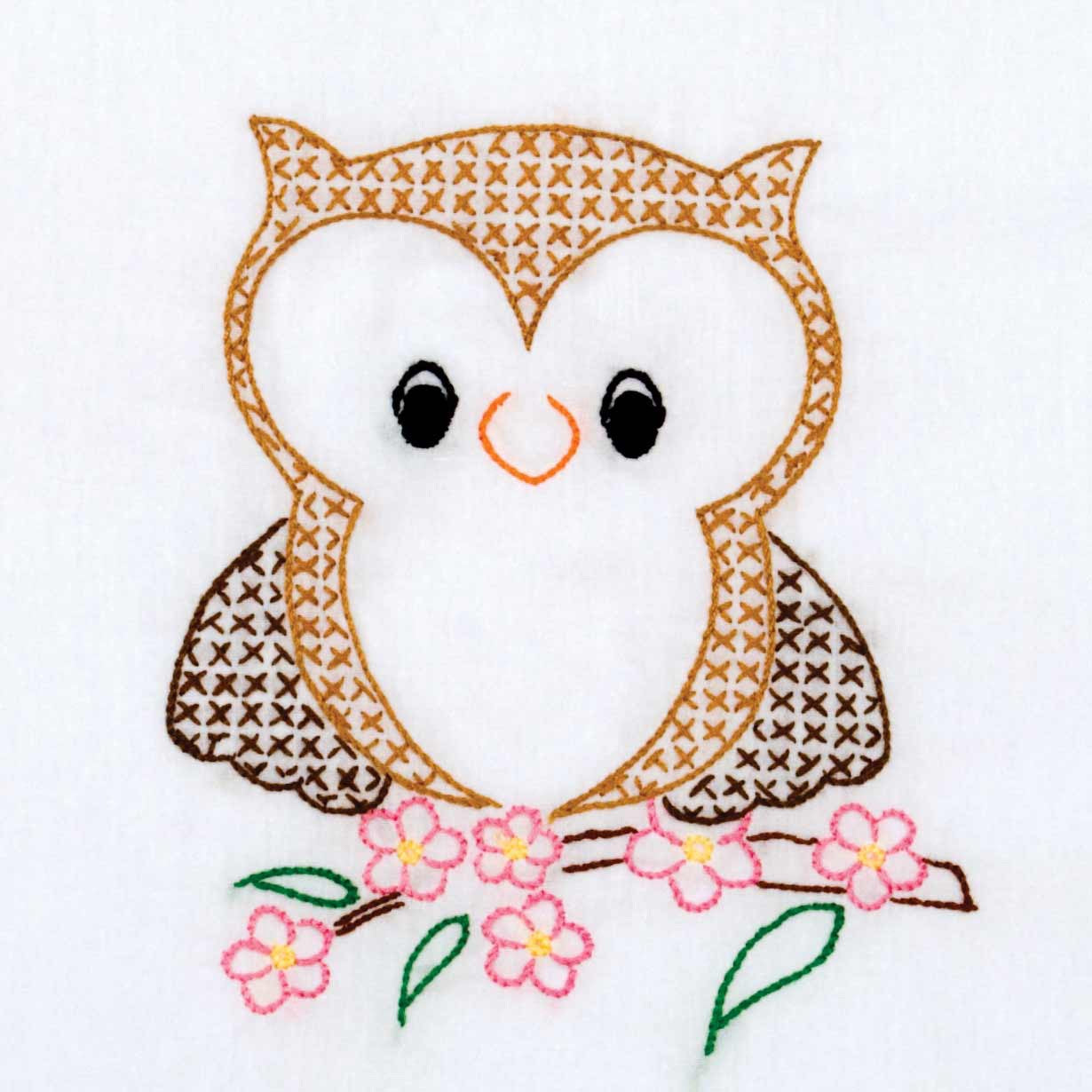 Owl On Branch 9in Quilt Blocks