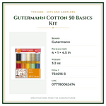 Product Specifications – Gutermann Cotton 50 Basics Kit
