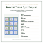 Product Specifications – Flowers Theme Quilt Square