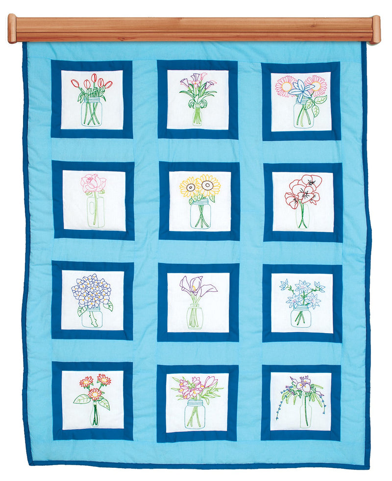 Antique Jars 9in Quilt Blocks